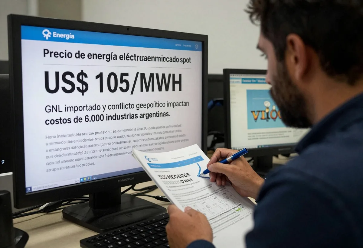 Electricidad spot sube a US$ 105/MWh en mayo