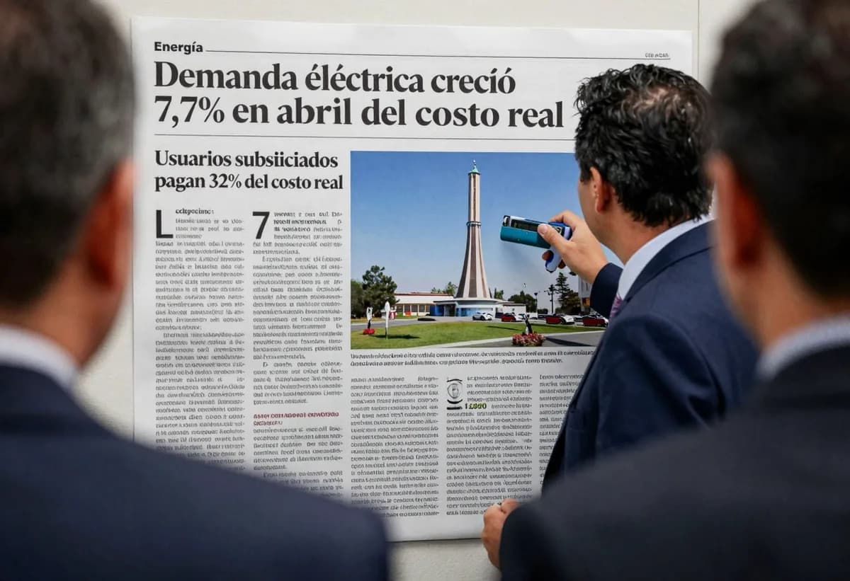 Demanda eléctrica sube 7,7% en abril; subsidios cubren 32%