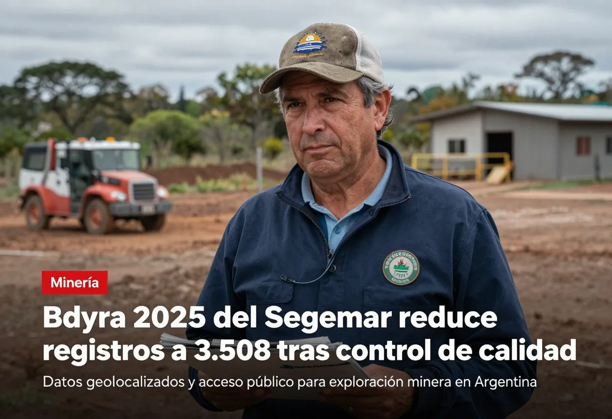 Segemar depura base minera a 3.508 yacimientos
