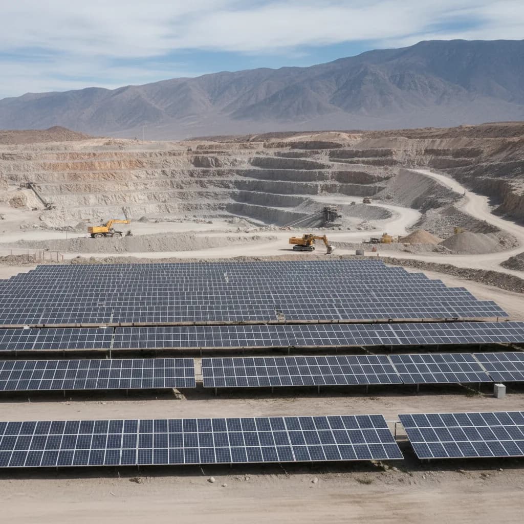 Cantera mendocina instala 128 paneles solares